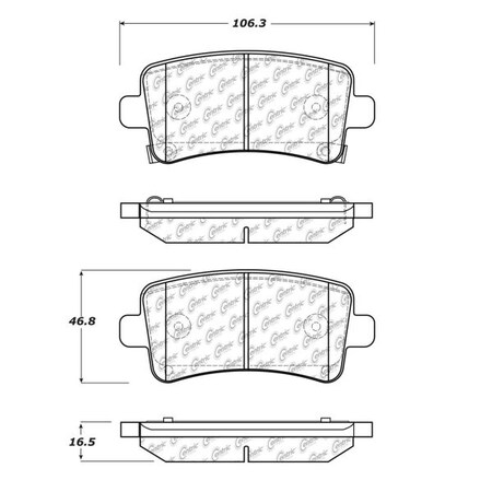 Centric Parts CTEK Ceramic Brake Pads, 103.14300 103.14300